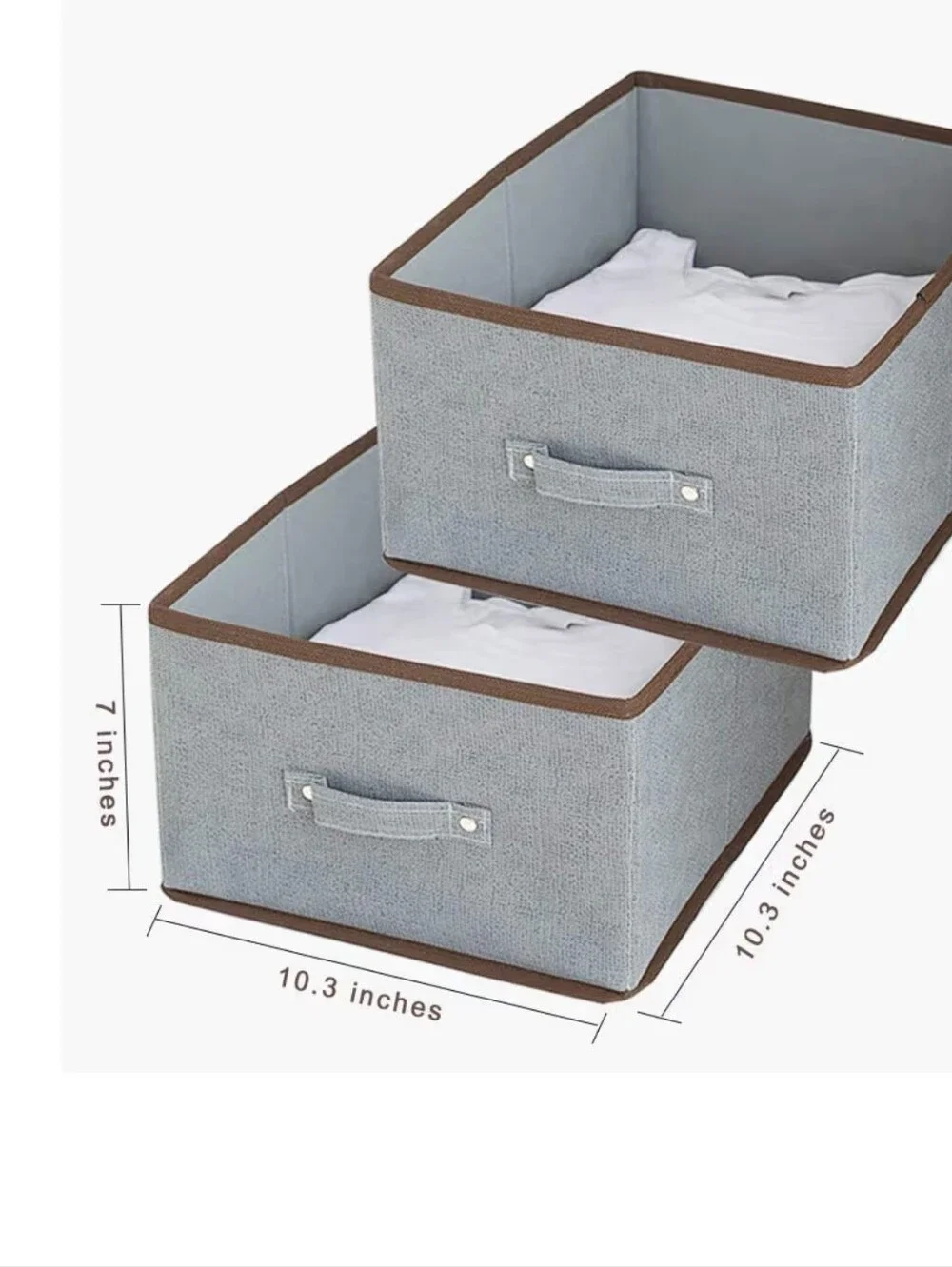 3-Tier Gray Fabric Drawer Storage Organizer - Home Storage Drawers